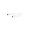 Nanocable Adaptador de Audio - USB-C Macho - Jack 3.5mm Hembra - Longitud 11cm - Color Blanco