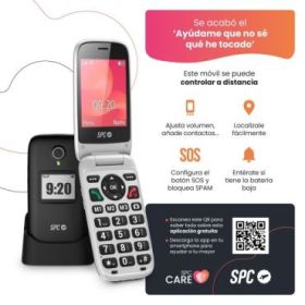 SPC Polaris Telefono Movil 4G con Pantallas Principal 2.8  Exterior 1.4  y Tapa - Camara, Radio FM, Linterna - Manos Libres - Co