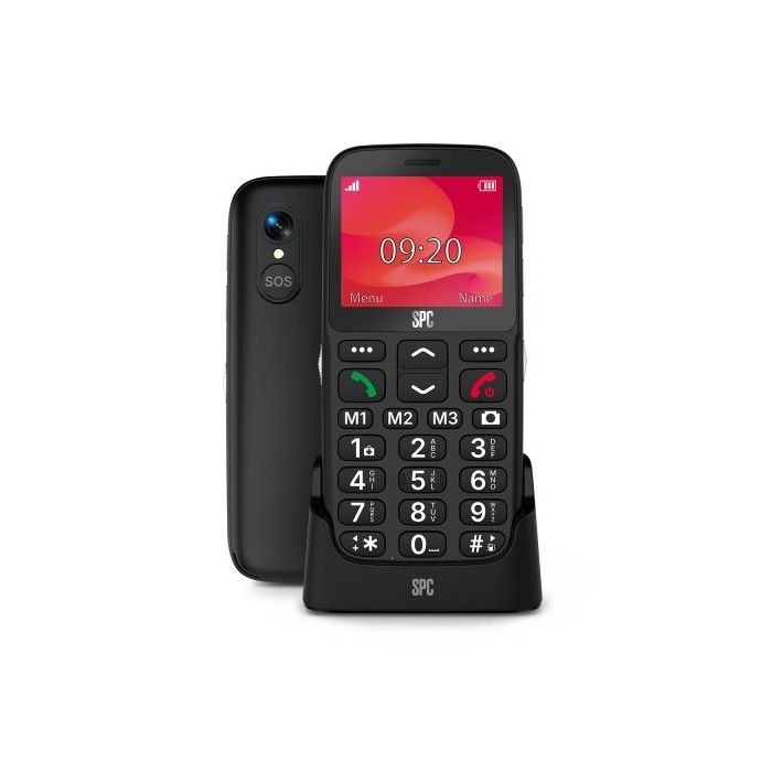 SPC Polaris Pure Telefono Movil 4G Pantalla 2,31  - Camara, Radio FM, - Base de Carga - Color Negro