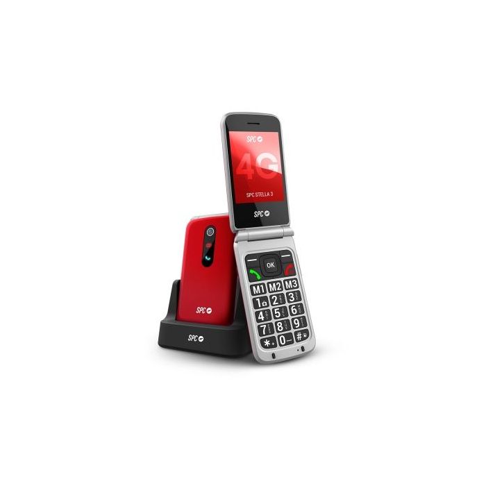 SPC Stella 3 Telefono Movil Para Mayores con Tapa - Boton SOS - Botones y Teclas Grandes - Ayuda Inteligente en Remoto - Acceso