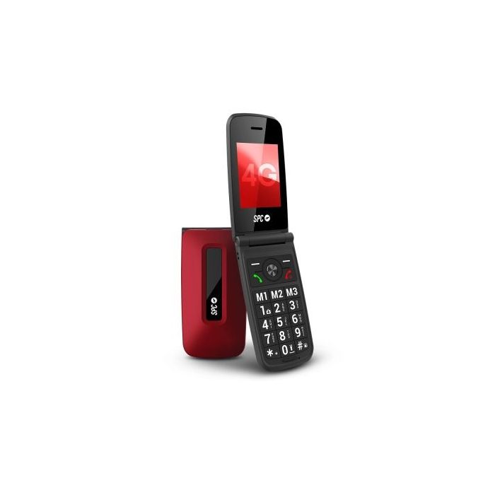 SPC Titan 2 Telefono Movil 4G para Mayores con Tapa - Pantalla 2.4  Cristal Antirayaduras - Teclas XL con Voz - Timbre Extra Alt