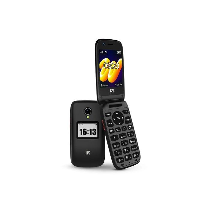 SPC Wild Star Telefono Movil 4G Pantalla 2,8  - Formato de Tapa - Pantalla Exterior 1.4  - Compatible con SPC Circles - Color Ne