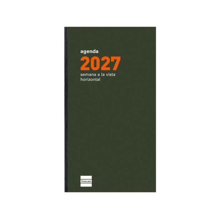 Finocam P499 Recambio para Agenda Plana - Anual 2027 - Semana Vista Horizontal - Formato PL4 - 80x150mm - Papel de 60g/m2 - Colo