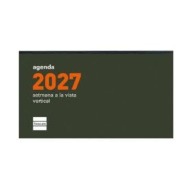 Finocam P199C Recambio para Agenda Plana en Catalan - Anual 2027 - Semana Vista Vertical - Formato PL1 - 64x118mm - Papel de 60g