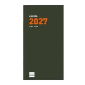 Finocam P497C Recambio para Agenda Plana en Catalan - Anual 2027 - Mes Vista - Formato PL4 - 80x150mm - Papel de 90g/m2 - Color