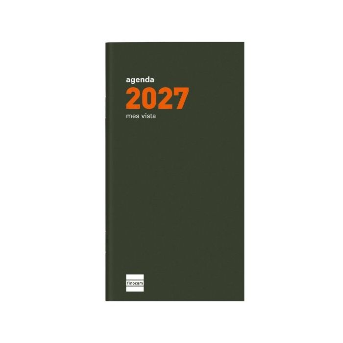 Finocam P497C Recambio para Agenda Plana en Catalan - Anual 2027 - Mes Vista - Formato PL4 - 80x150mm - Papel de 90g/m2 - Color