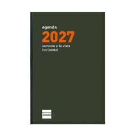 Finocam P394 Recambio para Agenda Plana - Anual 2027 - Semana Vista Horizontal - Formato PL3 - 82x127mm - Papel de 60g/m2 - Colo