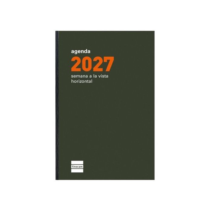 Finocam P394 Recambio para Agenda Plana - Anual 2027 - Semana Vista Horizontal - Formato PL3 - 82x127mm - Papel de 60g/m2 - Colo
