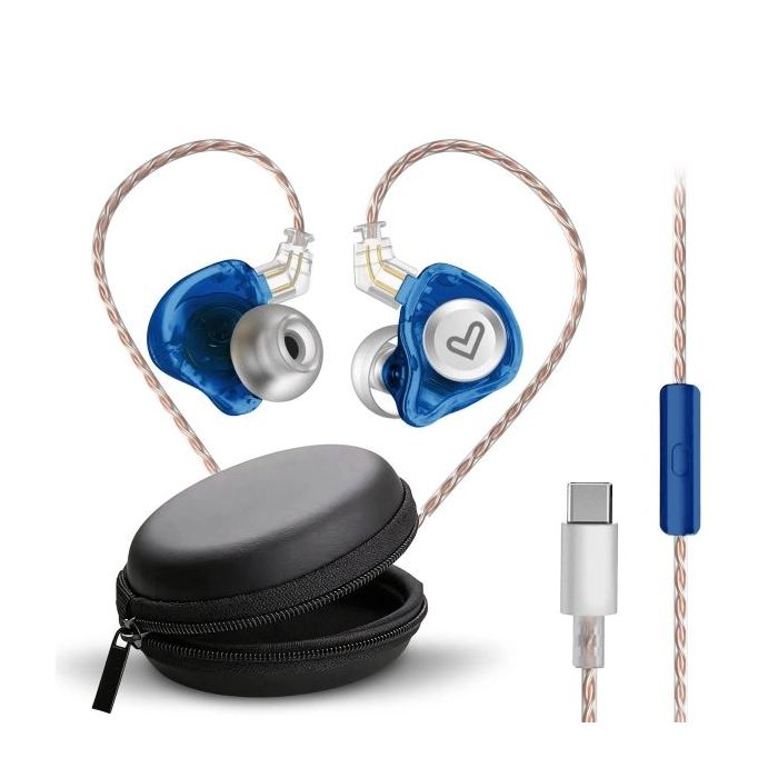 Energy Sistem Monitor Earphones Auriculares Intrauditivos - Microfono Integrado - Control de Reproduccion - Conector USB-C - Cab