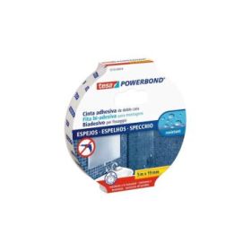 Tesa Powerbond Espejos Cinta Adhesiva de Doble Cara Especial para Espejos 19mm x 5m - Color Blanco