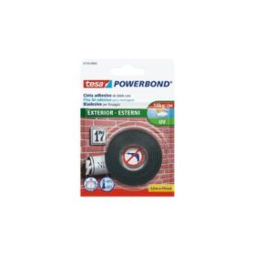 Tesa Powerbond Exteriores Cinta Adhesiva de Doble Cara para Exteriores 19mm x 1.5m - Transperente