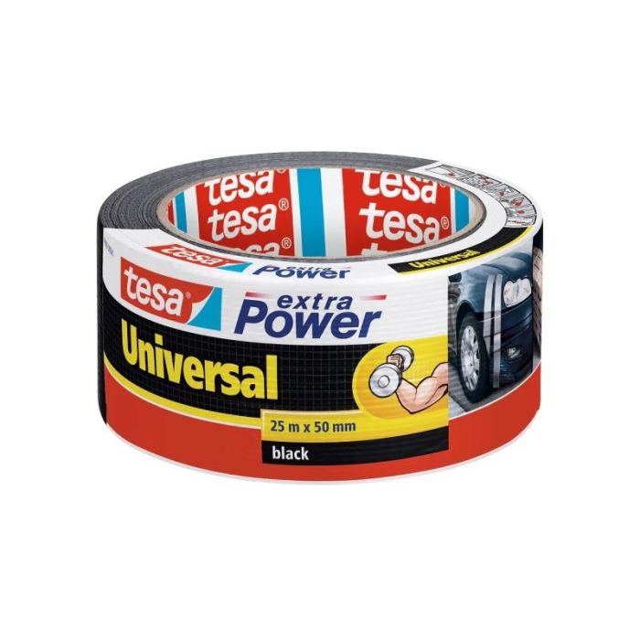 Tesa Extra Power Universal Cinta Adhesiva Americana Multiusos 50mm x 25 Metros - Fuerte Poder de Pegado - Se Rompe Facilmente co