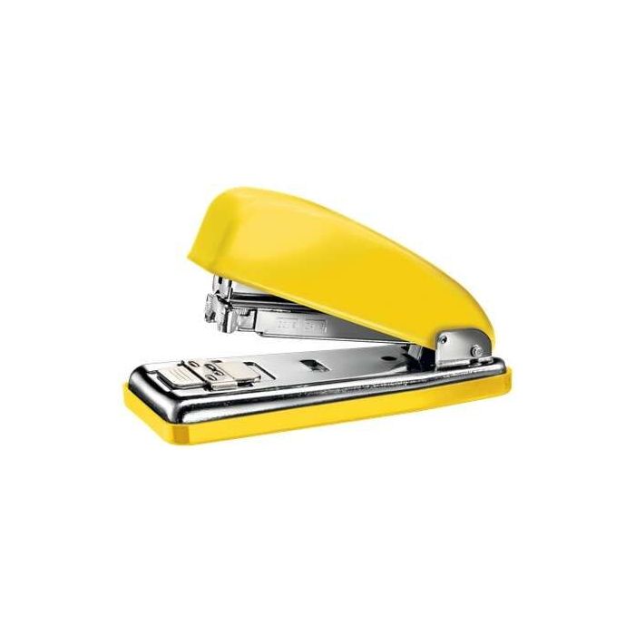Petrus 226 WOW Grapadora Metalica + Caja de 200 Grapas - Hasta 30 Hojas - Grapado Cerrado, Abierto y Clavado - Color Amarillo