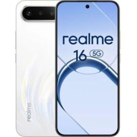 Realme 16 5G Smartphone Pantalla 6.57  - 8GB - 256GB - Camara 50MP - Bateria 6550mAh - Carga Rapida 45W - Color Blanco