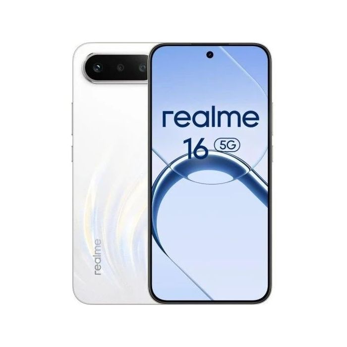 Realme 16 5G Smartphone Pantalla 6.57  - 8GB - 256GB - Camara 50MP - Bateria 6550mAh - Carga Rapida 45W - Color Blanco