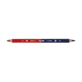 Milan Maxi Lapiz Bicolor Rojo y Azul - Mina Ø 5mm - Triangular - Resistente a la Rotura