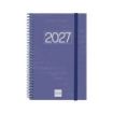 Finocam Espiral Basics Year Agenda - Anual 2027 - Semana Vista Horizontal - Formato E5 - 117x181mm - Espiral - Tapa de Polipropi