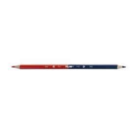 Milan Lapiz Bicolor Rojo y Azul - Mina Ø 2.9mm - Triangular - Resistente a la Rotura