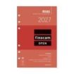 Finocam R593 Recambio para Agenda Open - Anual 2027 - Semana Vista Horizontal - Formato 500 - 117x181mm - 6 Taladros - Papel de