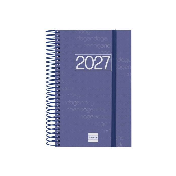 Finocam Espiral Basics Year Agenda - Anual 2027 - 1 Dia por Pagina - Formato E5 - 117x181mm - Espiral - Tapa de Polipropileno -