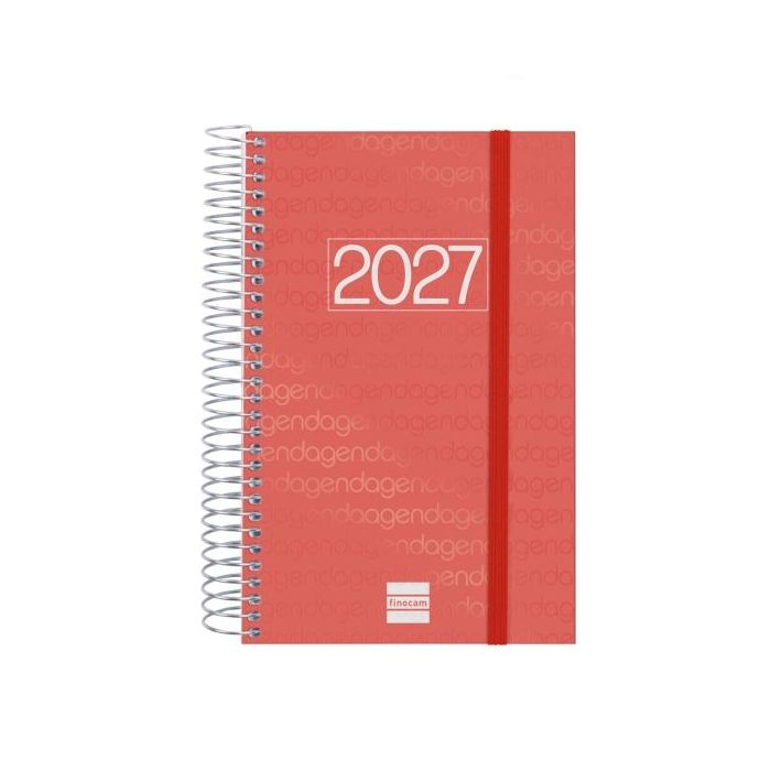 Finocam Espiral Basics Year Agenda - Anual 2027 - 1 Dia por Pagina - Formato E5 - 117x181mm - Espiral - Tapa de Polipropileno -