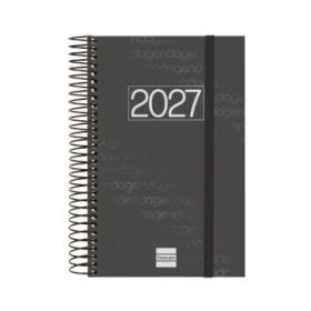 Finocam Espiral Basics Year Agenda - Anual 2027 - 1 Dia por Pagina - Formato E5 - 117x181mm - Espiral - Tapa de Polipropileno -