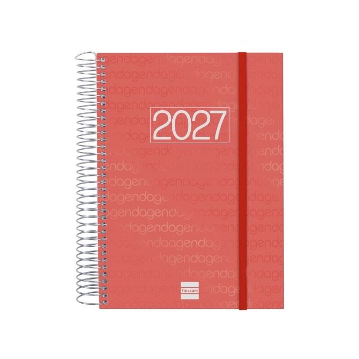 Finocam Espiral Basics Year Agenda - Anual 2027 - 1 Dia por Pagina - Formato E10 - 155x212mm - Espiral - Tapa de Polipropileno -
