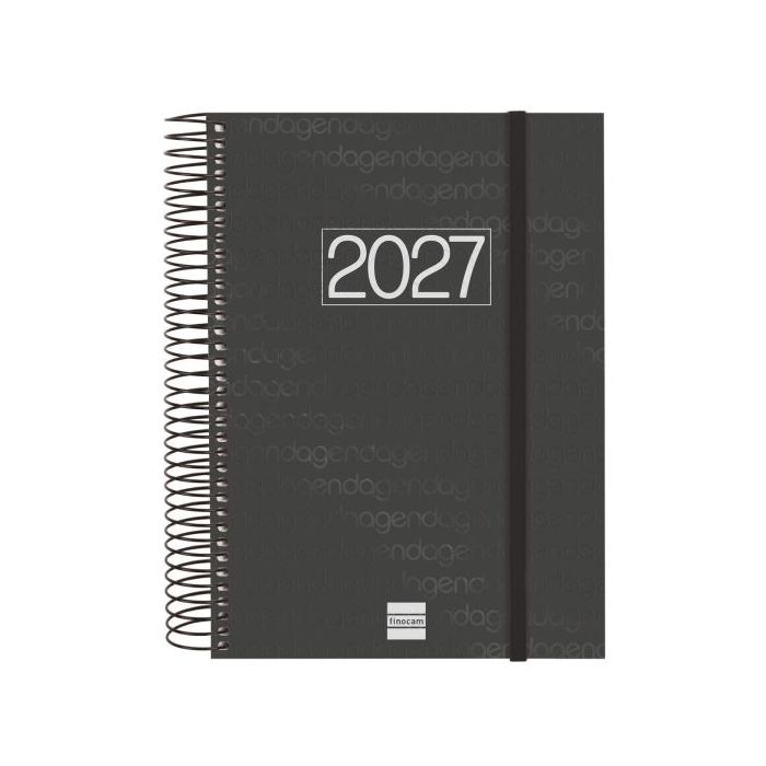 Finocam Espiral Basics Year Agenda - Anual 2027 - 1 Dia por Pagina - Formato E10 - 155x212mm - Espiral - Tapa de Polipropileno -