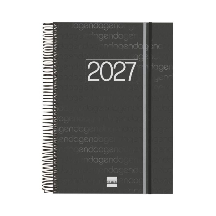 Finocam Espiral Basics Year Agenda - Anual 2027 - 1 Dia por Pagina - Formato E40 - 210x297mm - Espiral - Tapa de Polipropileno -