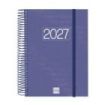 Finocam Espiral Basics Year Agenda en Catalan - Anual 2027 - 1 Dia por Pagina - Formato E10 - 155x212mm - Goma Elastica - Tapa d