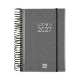 Finocam Espiral Basics Personalizable Agenda - Anual 2027 - 1 Dia por Pagina - Formato E10 - 155x212mm - Espiral - Tapa de Polip