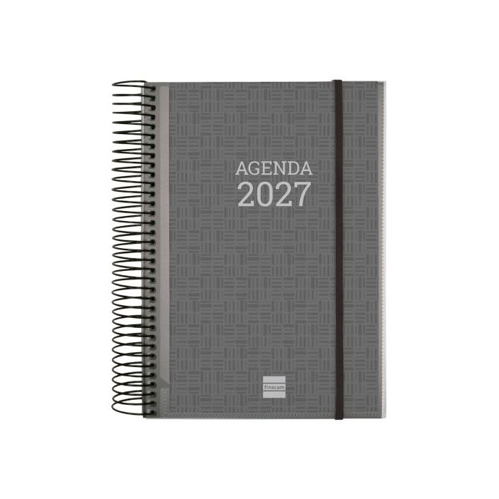 Finocam Espiral Basics Personalizable Agenda - Anual 2027 - 1 Dia por Pagina - Formato E10 - 155x212mm - Espiral - Tapa de Polip