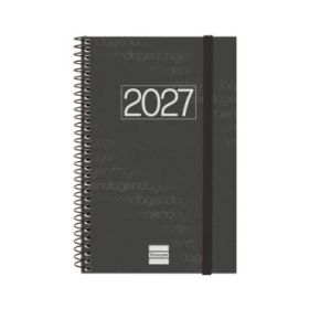 Finocam Espiral Basics Year Agenda - Anual 2027 - Semana Vista Horizontal - Formato E5 - 117x181mm - Espiral - Tapa de Polipropi
