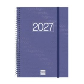 Finocam Espiral Basics Year Agenda - Anual 2027 - Semana Vista Horizontal - Formato E10 - 155x212mm - Espiral - Tapa de Poliprop