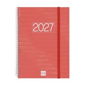 Finocam Espiral Basics Year Agenda - Anual 2027 - Semana Vista Horizontal - Formato E10 - 155x212mm - Espiral - Tapa de Poliprop