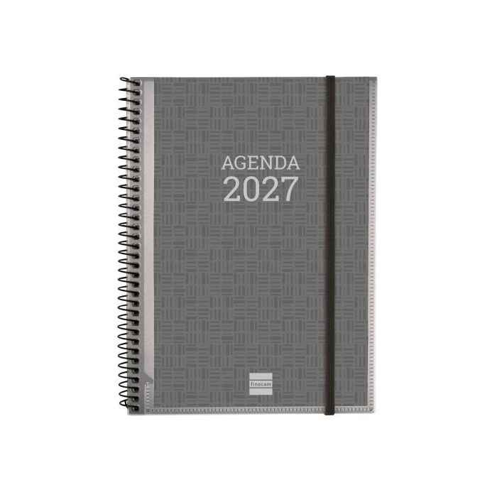 Finocam Basics Personalizable Agenda - Anual 2027 - Semana Vista Horizontal - Formato E10 - 155x212mm - Espiral - Tapa de Polipr