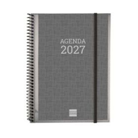 Finocam Basics Personalizable Agenda en Catalan - Anual 2027 - Semana Vista Horizontal - Formato E10 - 155x212mm - Espiral - Tap