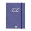 Finocam Espiral Basics Year Agenda - Anual 2027 - Semana Vista Vertical - Formato E10 - 155x212mm - Espiral - Tapa de Polipropil