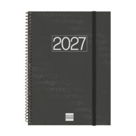 Finocam Espiral Basics Year Agenda - Anual 2027 - Semana Vista Vertical - Formato E10 - 155x212mm - Espiral - Tapa de Polipropil