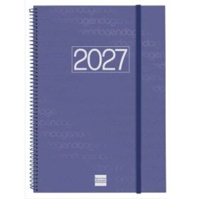 Finocam Espiral Basics Year Agenda - Anual 2027 - Semana Vista Vertical - Formato E40 - 210x297mm - Espiral - Tapa de Polipropil