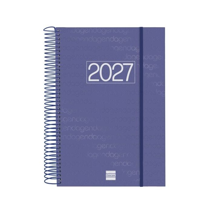 Finocam Espiral Basics Year Agenda - Anual 2027 - 1 Dia por Pagina - Formato E11 - 165x242mm - Espiral - Tapa de Polipropileno -