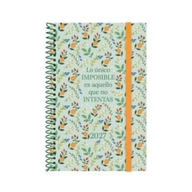 Finocam Trendy Design Collection Imposible Agenda - Anual 2027 - Semana Vista Horizontal - Formato E5 - 117x181mm - Espiral - Ta