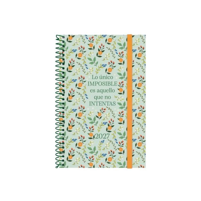Finocam Trendy Design Collection Imposible Agenda - Anual 2027 - Semana Vista Horizontal - Formato E5 - 117x181mm - Espiral - Ta