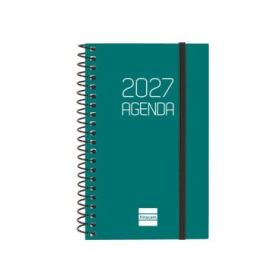 Finocam Espiral Basics Opaque Agenda - Anual 2027 - Semana Vista Horizontal - Formato E3 - 79x127mm - Espiral - Tapa de Poliprop