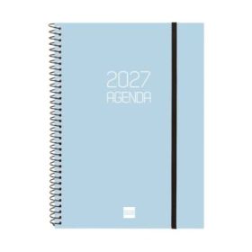 Finocam Espiral Basics Opaque Agenda - Anual 2027 - Semana Vista Horizontal - Formato E10 - 155x212mm - Espiral - Tapa de Polipr