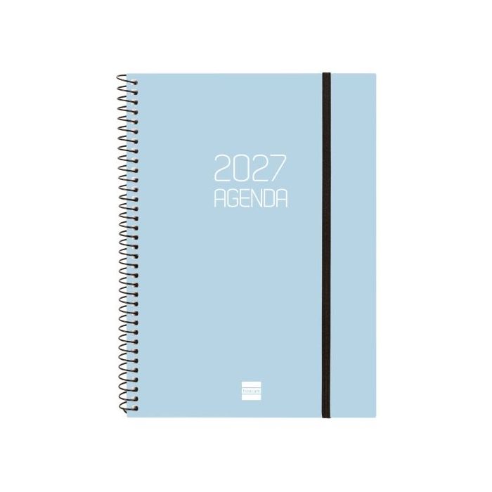 Finocam Espiral Basics Opaque Agenda - Anual 2027 - Semana Vista Horizontal - Formato E10 - 155x212mm - Espiral - Tapa de Polipr