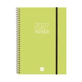 Finocam Espiral Basics Opaque Agenda - Anual 2027 - Semana Vista Horizontal - Formato E10 - 155x212mm - Espiral - Tapa de Polipr
