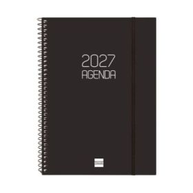 Finocam Espiral Basics Opaque Agenda - Anual 2027 - Semana Vista Horizontal - Formato E10 - 155x212mm - Espiral - Tapa de Polipr