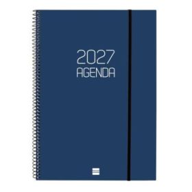 Finocam Espiral Basics Opaque Agenda Profesional - Anual 2027 - Semana Vista Vertical - Formato E40 - 210x297mm - Espiral - Tapa