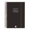 Finocam Espiral Basics Opaque Agenda - Anual 2027 - 1 Dia por Pagina - Formato E11 - 165x242mm - Espiral - Tapa de Polipropileno